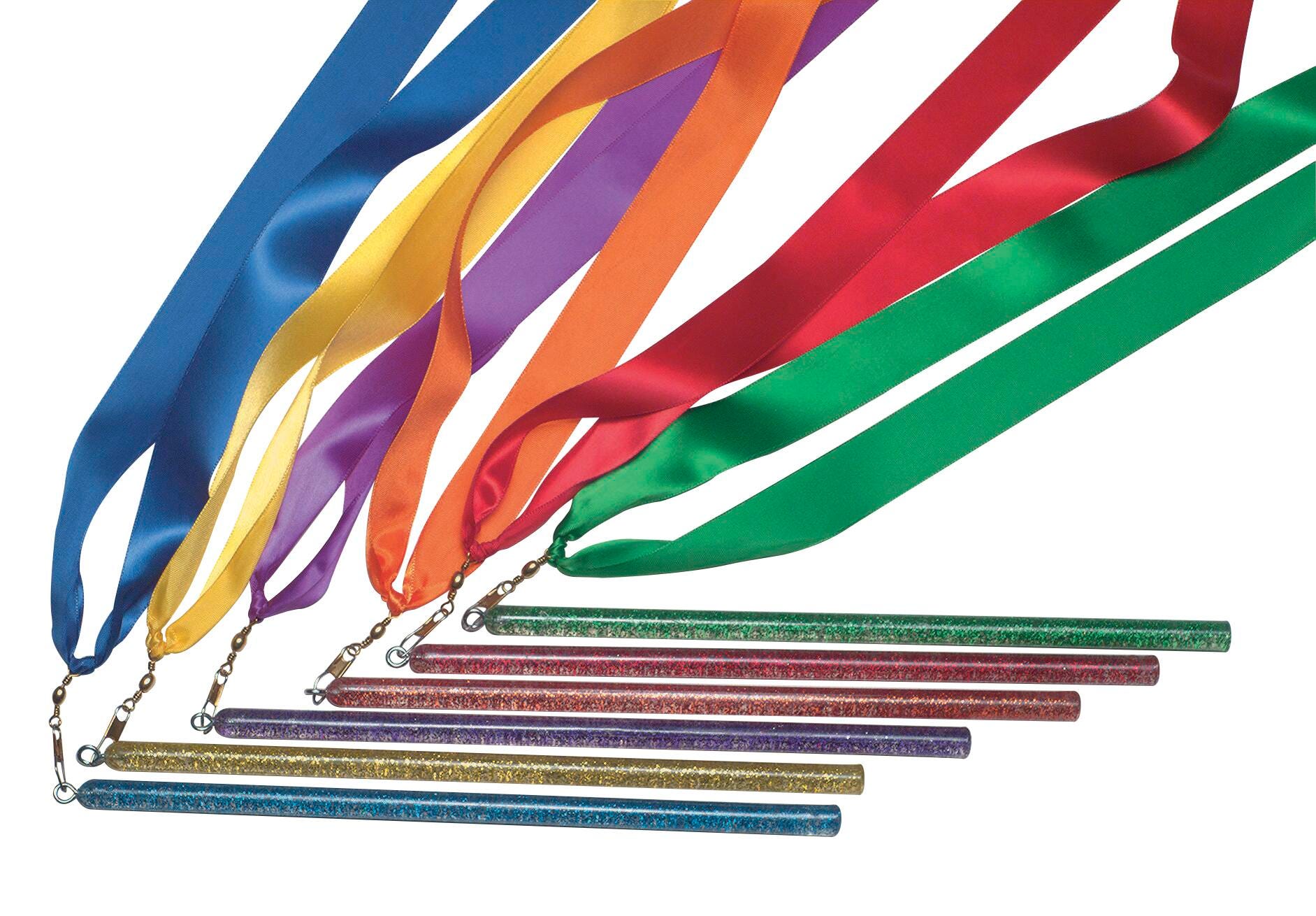 Sportime Rainbow Ribbon Wands 36 Inches Set of 6